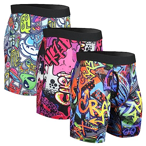 CHUAKIN Boxershorts Herren 3er Pack Unterwäsche Unterhosen mit Weicher Passform Männer Boxershorts von CHUAKIN
