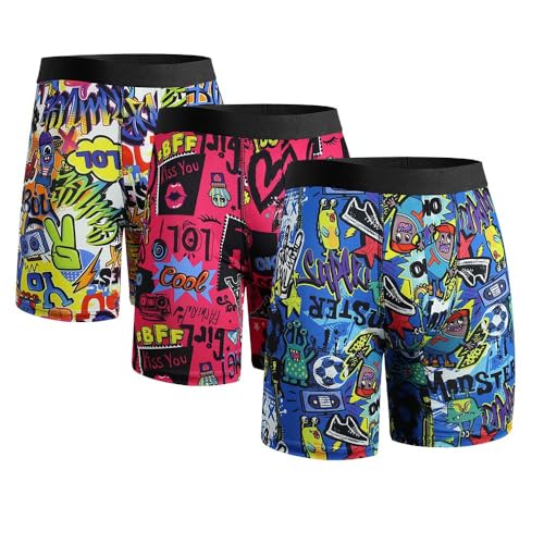 CHUAKIN Boxershorts Herren 3er Pack Unterwäsche Unterhosen mit Weicher Passform Männer Boxershorts von CHUAKIN