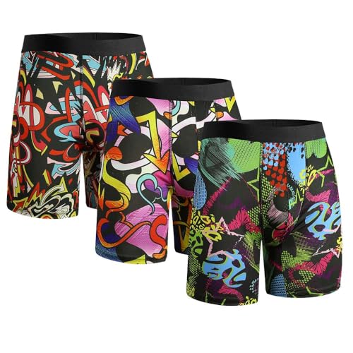 CHUAKIN Boxershorts Herren 3er Pack Unterwäsche Unterhosen mit Weicher Passform Männer Boxershorts von CHUAKIN
