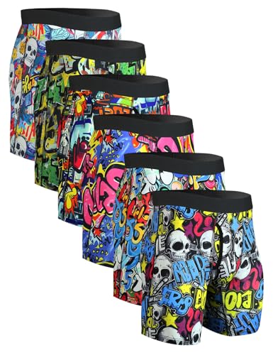 CHUAKIN Boxershorts Herren 6er Pack Unterwäsche Unterhosen mit Weicher Passform Männer Boxershorts von CHUAKIN