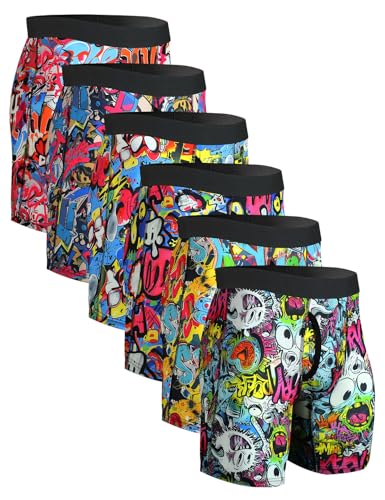 CHUAKIN Boxershorts Herren 6er Pack Unterwäsche Unterhosen mit Weicher Passform Männer Boxershorts von CHUAKIN