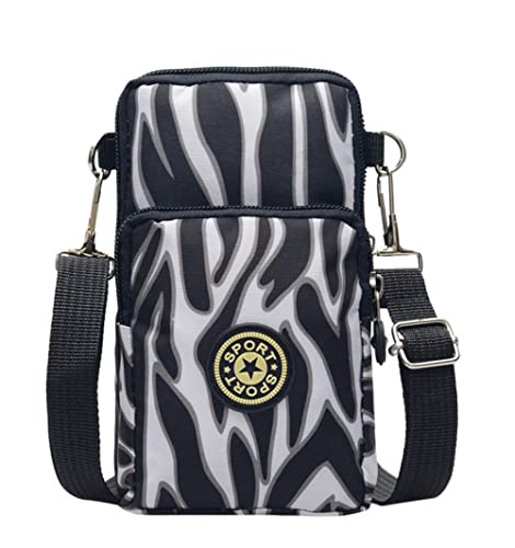 CHUANGOU Handytasche，Kleine Damen Umhängetasche，zum Umhängen Mini Crossbody Tasche Schultertasche（Zebra）. von CHUANGOU