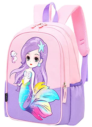 CHUANGOU Mädchen Meerjungfrau Rucksack，Schulrucksack für Kinder，für Grundschüler Kinder Rucksäcke Groß Schulranzen Teenager Daypack. von CHUANGOU