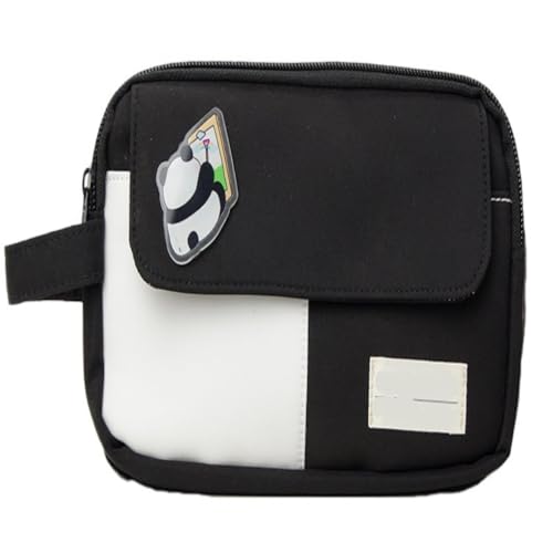 CHUANYAO Federmappe Einfache Bleistifttasche Mit Großem Fassungsvermögen for Oberstufenschüler, Schreibwarentasche, Reißverschluss Im Studenten-College-Stil Federtasche (Color : Black, Size : A) von CHUANYAO