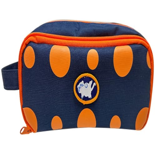 CHUANYAO Pencil Case Cartoon Süße Katze Doppelschicht 90 Grad Große Öffnung Bleistiftbeutel Handtragende Kosmetiktasche for Mädchen FedermäPpchen (Color : Orange, Size : A) von CHUANYAO