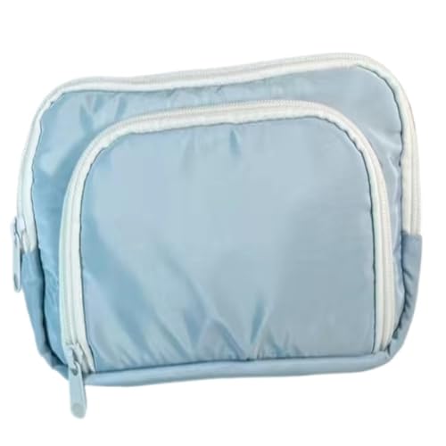 CHUANYAO Pencil Case Mehrschichtige Bleistifttasche, Einfache Multifunktionale Schreibwarenbox, Bleistiftbox Mit Großer Kapazität for Studentinnen FedermäPpchen (Color : Blue, Size : A) von CHUANYAO