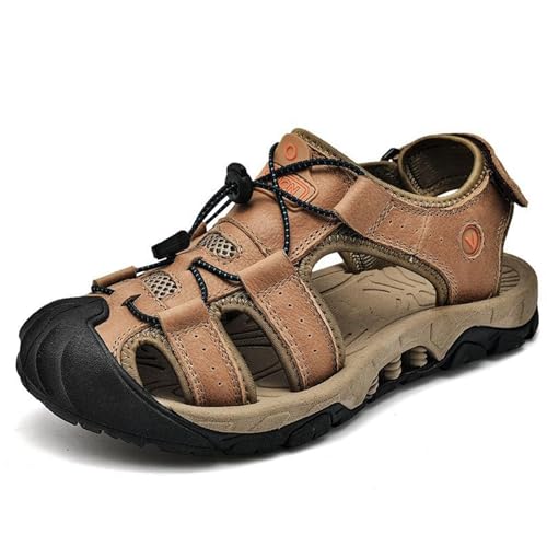 CHUIKUAJ Herren Sandalen Sport Outdoor Wandern Walking Sandalen Sommer Casual Closed Toe Strand Wasser Fischer Sandale,Brown-40EU CHUIKUAJ Herren Sandalen Sport Outdoor Wandern Walking Sandalen Sommer Casual Closed Toe Strand Wasser Fischer Sandale,Brown-40EU von CHUIKUAJ