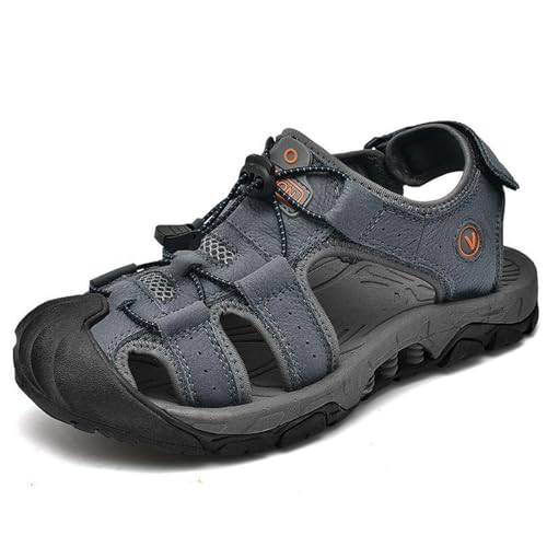 CHUIKUAJ Herren Sandalen Sport Outdoor Wandern Walking Sandalen Sommer Casual Closed Toe Strand Wasser Fischer Sandale,Grey-40EU CHUIKUAJ Herren Sandalen Sport Outdoor Wandern Walking Sandalen Sommer Casual Closed Toe Strand Wasser Fischer Sandale,Grey-40EU von CHUIKUAJ
