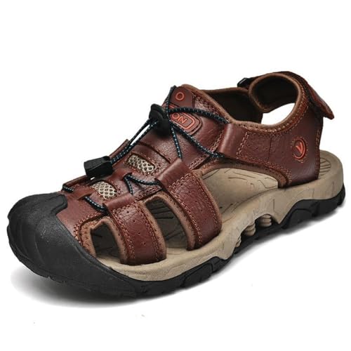 CHUIKUAJ Herren Sandalen Sport Outdoor Wandern Walking Sandalen Sommer Casual Closed Toe Strand Wasser Fischer Sandale,WineRed-39EU CHUIKUAJ Herren Sandalen Sport Outdoor Wandern Walking Sandalen Sommer Casual Closed Toe Strand Wasser Fischer Sandale,WineRed-39EU von CHUIKUAJ
