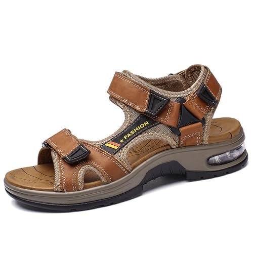 CHUIKUAJ Herren-Sportsandalen mit Offener Zehenpartie, Wandersandalen, Outdoor-Sandalen mit Luftpolstersohle, Sommer-Freizeit-Strand-Fischer-Sandalen,BrownA-40EU CHUIKUAJ Herren-Sportsandalen mit Offener Zehenpartie, Wandersandalen, Outdoor-Sandalen mit Luftpolstersohle, Sommer-Freizeit-Strand-Fischer-Sandalen,BrownA-40EU von CHUIKUAJ