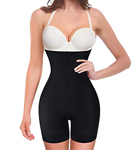 CHUMIAN Figurformende Unterwäsche für Damen, hohe Taille, Shapewear, Seamless Body Shaper, Schwarz M/L von CHUMIAN