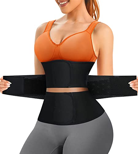 CHUMIAN Korsett Damen Bauchweg Stark Formend Korsage Shapewear Taillenmieder Unterbrust Corsage Bauchweggürtel Waist Trainer Body Shaper (Schwarz, L) von CHUMIAN