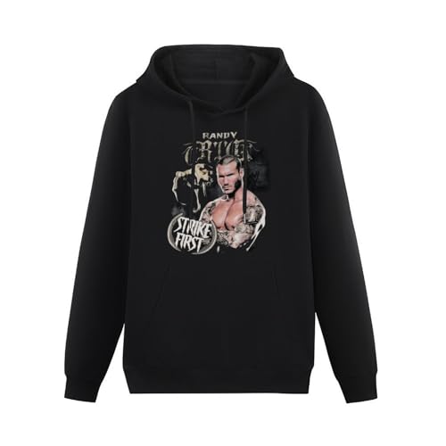 CHUNTUO Randy Orton Strike First Black Hoodie Graphic Mens Sweatshirts Unisex Hooded L von CHUNTUO