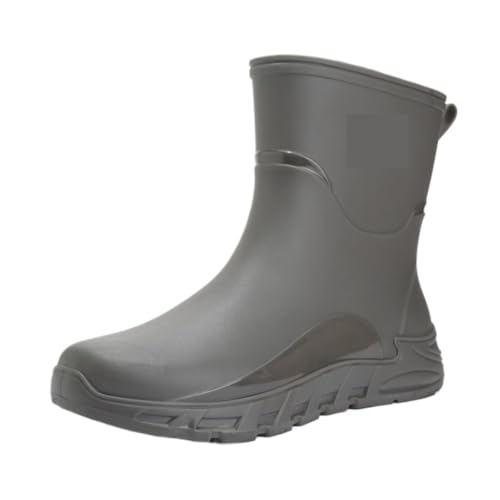 CHUNXVLI Arbeitsstiefel mit mittlerem Rohr für Herren, Regenstiefel, rutschfest und wasserdicht, Gummischuhe für Küche, Regenstiefel im Freien, G, 40 EU von CHUNXVLI