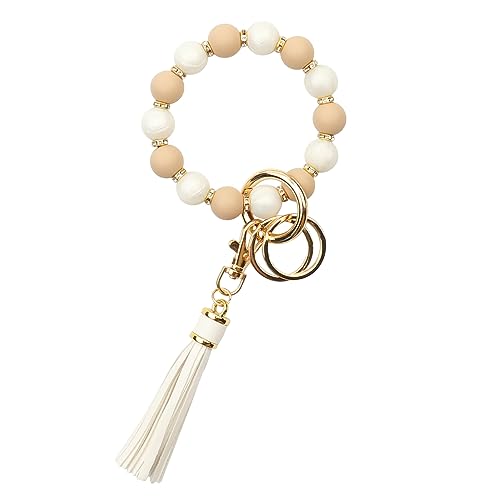 CHUQING Schlüsselanhänger Frau Armband Schlüsselbund Perlen Keychain Bracelet Schlüsselkette für Damen von CHUQING