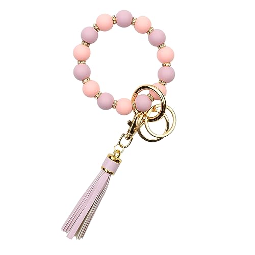 CHUQING Schlüsselanhänger Frauen Armband Schlüsselbund Perlen Auto Schlüsselband Damen Elegant Schlüsselkette Geschenke von CHUQING