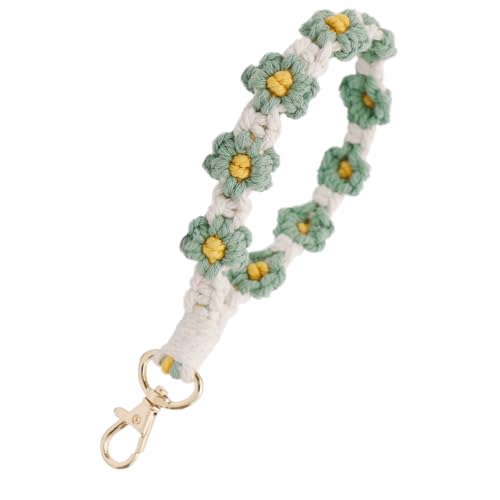 CHUQING Schlüsselanhänger Makramee Schlüsselband Kurz Stoff Schlüsselanhänger boho Mädchen Schlüsselbund Armband für Frauen von CHUQING