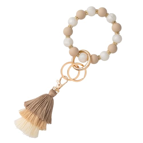 CHUQING Schlüsselanhänger Perlen Armband Schlüssel Anhänger Frauen Schlüsselbund Autoschlüsselanhänger von CHUQING