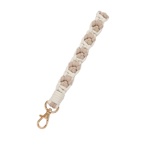 CHUQING Schlüsselanhänger boho Schlüsselband Kurz Schlüsselanhänger Stoff Geflochten Schlüsselarmband Makramee für Frauen Damen von CHUQING