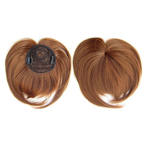 Bang Perücke, Synthetische Perücken mit Chemiefaser-Clip-in-Pony for Damen, natürliche Haarteile mit Haaraufsatz, kein Kleber erforderlich, Haarverlängerung,Perücken mit Pony(Bangs3) von CHURICH-E
