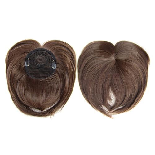 Bang Perücke, Synthetische Perücken mit Chemiefaser-Clip-in-Pony for Damen, natürliche Haarteile mit Haaraufsatz, kein Kleber erforderlich, Haarverlängerung,Perücken mit Pony(Bangs8) von CHURICH-E