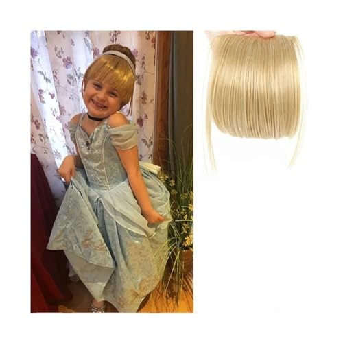 Bang Perücke, Synthetischer gefälschter stumpfer Haar-Pony, 2 Clips in der Haarverlängerung, ordentliche vordere gefälschte Fransen, falsches Haarteil for Frauen, Clip-in-Pony,Perücken mit Pony(J) von CHURICH-E