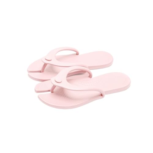 CHURICH-E Slides, Faltbare Hausschuhe for Damen – leichte Strand- und Oberbekleidungs-Flip-Flops, bequeme und tragbare Reisesandalen,Hausschuhe(Pink,38 EU) von CHURICH-E