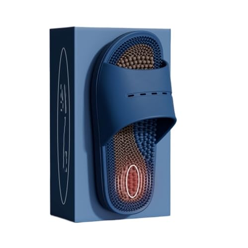 CHURICH-E Slides, Rutschfeste Hausschuhe for Herren for Badezimmer und Zuhause – Weiche, bequeme Slide-Sandalen for drinnen und draußen,Hausschuhe(Blue,43 EU) von CHURICH-E