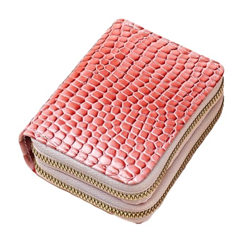 CHUYIX Geldbörse Krokodil Muster PU Leder Portemonnaie mit vielen Kartenfäche klein kreditkartenhülle Multi Purpose münzgeldbörse doppeltem reißverschlussetui für Kreditkarten Banknoten Münzen von CHUYIX