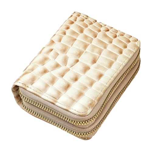 CHUYIX Geldbörse Krokodil Muster PU Leder Portemonnaie mit vielen Kartenfäche klein kreditkartenhülle Multi Purpose münzgeldbörse doppeltem reißverschlussetui für Kreditkarten Banknoten Münzen von CHUYIX