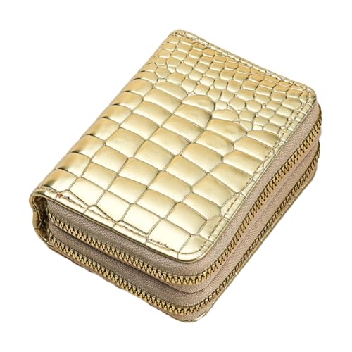 CHUYIX Geldbörse Krokodil Muster PU Leder Portemonnaie mit vielen Kartenfäche klein kreditkartenhülle Multi Purpose münzgeldbörse doppeltem reißverschlussetui für Kreditkarten Banknoten Münzen von CHUYIX