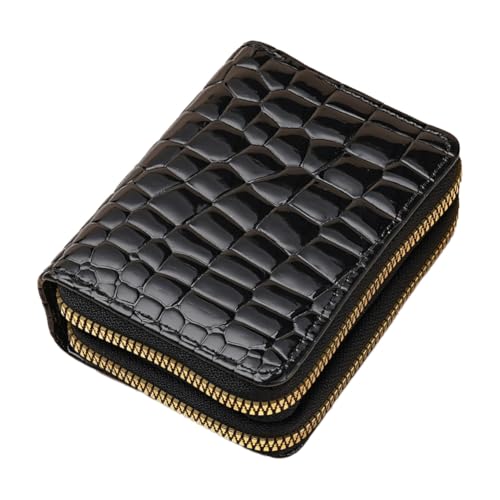 CHUYIX Geldbörse Krokodil Muster PU Leder Portemonnaie mit vielen Kartenfäche klein kreditkartenhülle Multi Purpose münzgeldbörse doppeltem reißverschlussetui für Kreditkarten Banknoten Münzen von CHUYIX