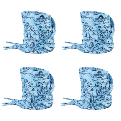CHUYIX Schnürsenkel 4 Paar 140CM lang flache Dicke Reißfeste schuhbändermit Erwachsene Kinder binden bedruckte farbige Universal Ersatz Schnürsenke für Turnschuhe Freizeitschuhe Lederschuhe gummi von CHUYIX