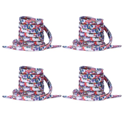 CHUYIX Schnürsenkel 4 Paar 140CM lang flache Dicke Reißfeste schuhbändermit Erwachsene Kinder binden bedruckte farbige Universal Ersatz Schnürsenke für Turnschuhe Freizeitschuhe Lederschuhe gummi CHUYIX Schnürsenkel 4 Paar 140CM lang flache Dicke Reißfeste schuhbändermit Erwachsene Kinder binden bedruckte farbige Universal Ersatz Schnürsenke für Turnschuhe Freizeitschuhe Lederschuhe gummi von CHUYIX