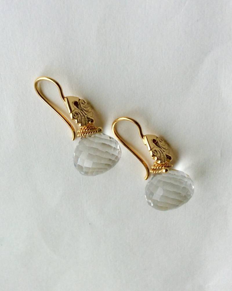 18Kt Vermeil Und Facettierte Bergkristall Ohrringe 18Kt Vermeil Und Facettierte Bergkristall Ohrringe von CHenry
