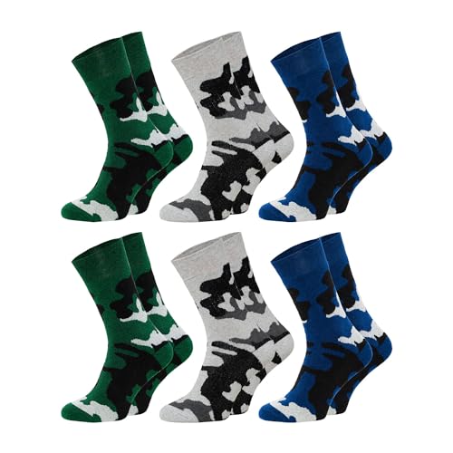 ChiliLifestyle Socks Outdoor Thermosocken camouflage Größe 39/42-6 Paar nachhaltig produzierte Wintersocken für Damen & Herren - dicke Socken Wollsocken Kuschelsocken Skisocken von CHiLI Lifestyle Socks