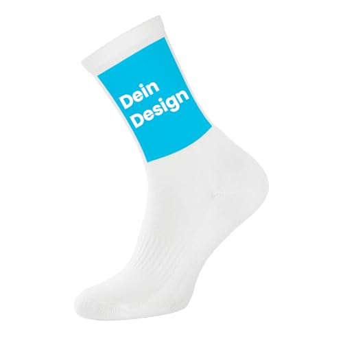 Chili Lifestyle Print Socken weiße Sportsocken mit recycelter Baumwolle, Größe:41/45, Variante:Sport weiß, Menge:1 Paar von CHiLI Lifestyle Socks