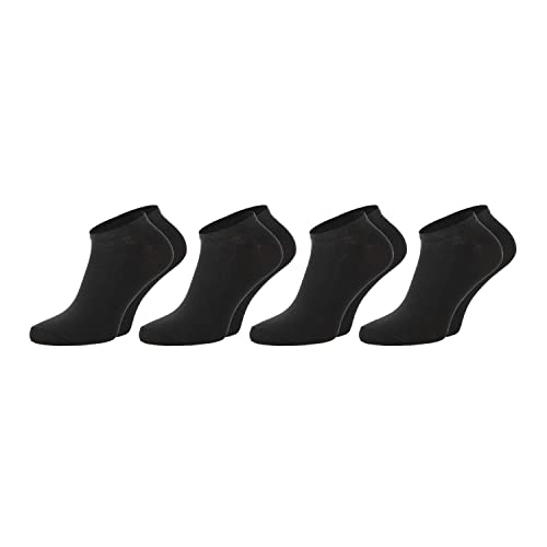 ChiliLifestyle Sneaker Schwarz, 4 Paar, für Damen und Herren, Sport und Freizeit, atmungsaktiv, designed in Germany, Größe:39/42 von CHiLI Lifestyle Socks