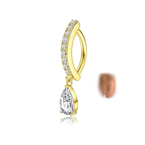 CHmiss Bauchnabelpiercing Gold, Bauchnabelpiercing Ring, Zirkonia Bauchnabel Piercing,FüR Frauen Piercing Bauchnabel Schmuck FüR Strandbekleidung von CHmiss