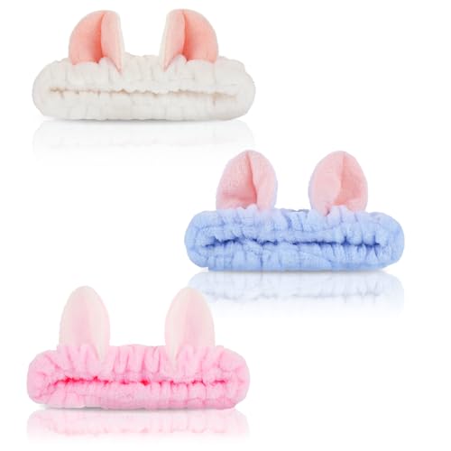 3 Stück Kosmetik Haarband,Süße Katzenohren Abschmink Haarband,Weiches Cosmetic Stirnband,Elastisches Spa Haarreifen Damen für Sport,Schönheit,Hautpflege 3 Stück Kosmetik Haarband,Süße Katzenohren Abschmink Haarband,Weiches Cosmetic Stirnband,Elastisches Spa Haarreifen Damen für Sport,Schönheit,Hautpflege von CIATBYYJ