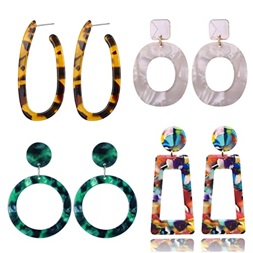 CIBIRICH Acryl-Ohrringe für Damen, mehrfarbige Harz-Ohrringe für Mädchen, Statement-Hänge-Ohrringe, Harz Acryl, Acryl CIBIRICH Acryl-Ohrringe für Damen, mehrfarbige Harz-Ohrringe für Mädchen, Statement-Hänge-Ohrringe, Harz Acryl, Acryl von CIBIRICH