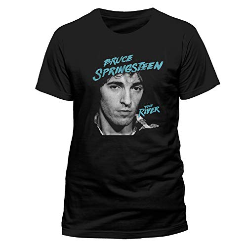 CID Herren Bruce Springsteen-The River T-Shirt, Schwarz, L von CID