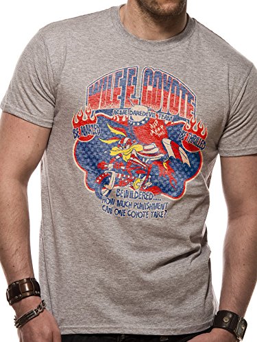 CID Herren Looney Tunes-Wile E Coyote T-Shirt, Grau (Sports Grey Grey), L von CID