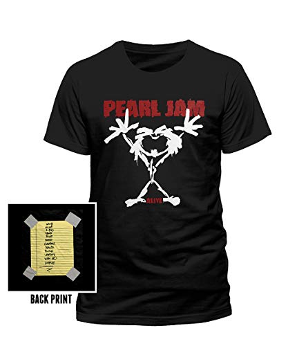 CID Herren Pearl Jam-Stickman T-Shirt, schwarz, Large von CID