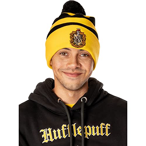 CID Unisex Harry Potter Hufflepuff Beanie-Mütze, gelb, One Size von CID