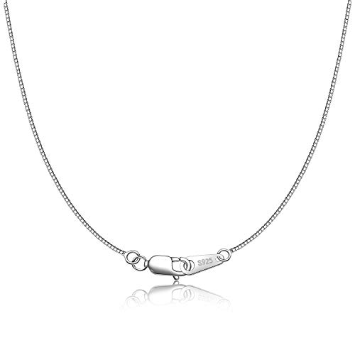 CIELTEAR 925 Sterling Silber Kette Halskette für Frauen 0,8 mm Box Kette, italienische Halskette, super stark & dünn & lang 40,6 cm / 45,7 cm / 50,8 cm / 55,9 cm / 61 cm, 30 Inch, Sterling Silber CIELTEAR 925 Sterling Silber Kette Halskette für Frauen 0,8 mm Box Kette, italienische Halskette, super stark & dünn & lang 40,6 cm / 45,7 cm / 50,8 cm / 55,9 cm / 61 cm, 30 Inch, Sterling Silber von CIELTEAR