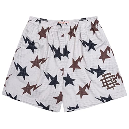 Shorts Herren Herren Casual Shorts Fitness Sports Hosen Sommer Mesh Shorts-08,L von CIGOLD