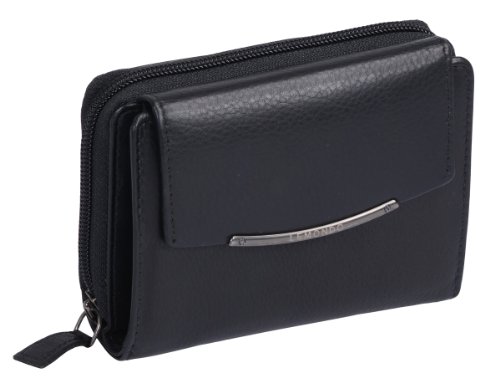 Damenbörse CILINIE in Echt-Leder, schwarz Damenbörse CILINIE in Echt-Leder, schwarz von Lemondo