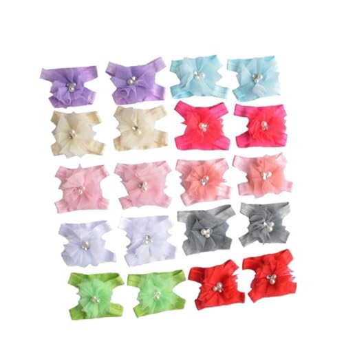10 Paar Barfußsandalen Für Babys Mit Blumenmotiv Chiffon-material Geeignet Für Mädchen von CIMAXIC