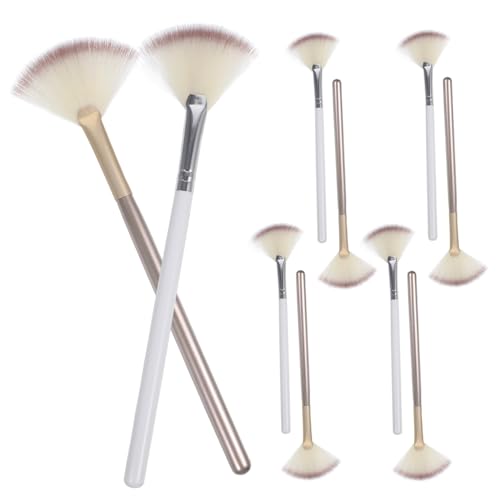 10St Pinsel hervorheben Puderpinsel Concealer Pinsel Make-up Pinsel Wesen Lüfter Gesichtsbürste Applikator für Sektor erröten pinsel Persische Wolle Fächerpinsel von CIMAXIC